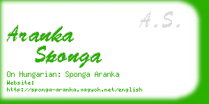 aranka sponga business card